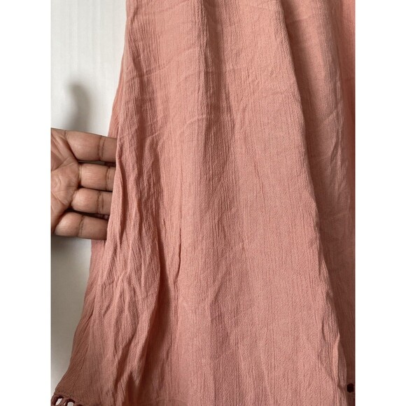 FREE PEOPLE Freya Mini Dress w/ Pockets & Lace Accents - Peach - Large NWOT - Picture 5 of 11